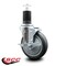 Service Caster 5'' Thermoplastic Rubber Swivel 1-5/8'' Expanding Stem Caster with Brake SCC-EX20S514-TPRB-TLB-158 - alternate 2
